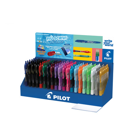 Espositore 120 penne roller con inchiostro a gel Pilot Mix Colors colori assortiti - 010158
